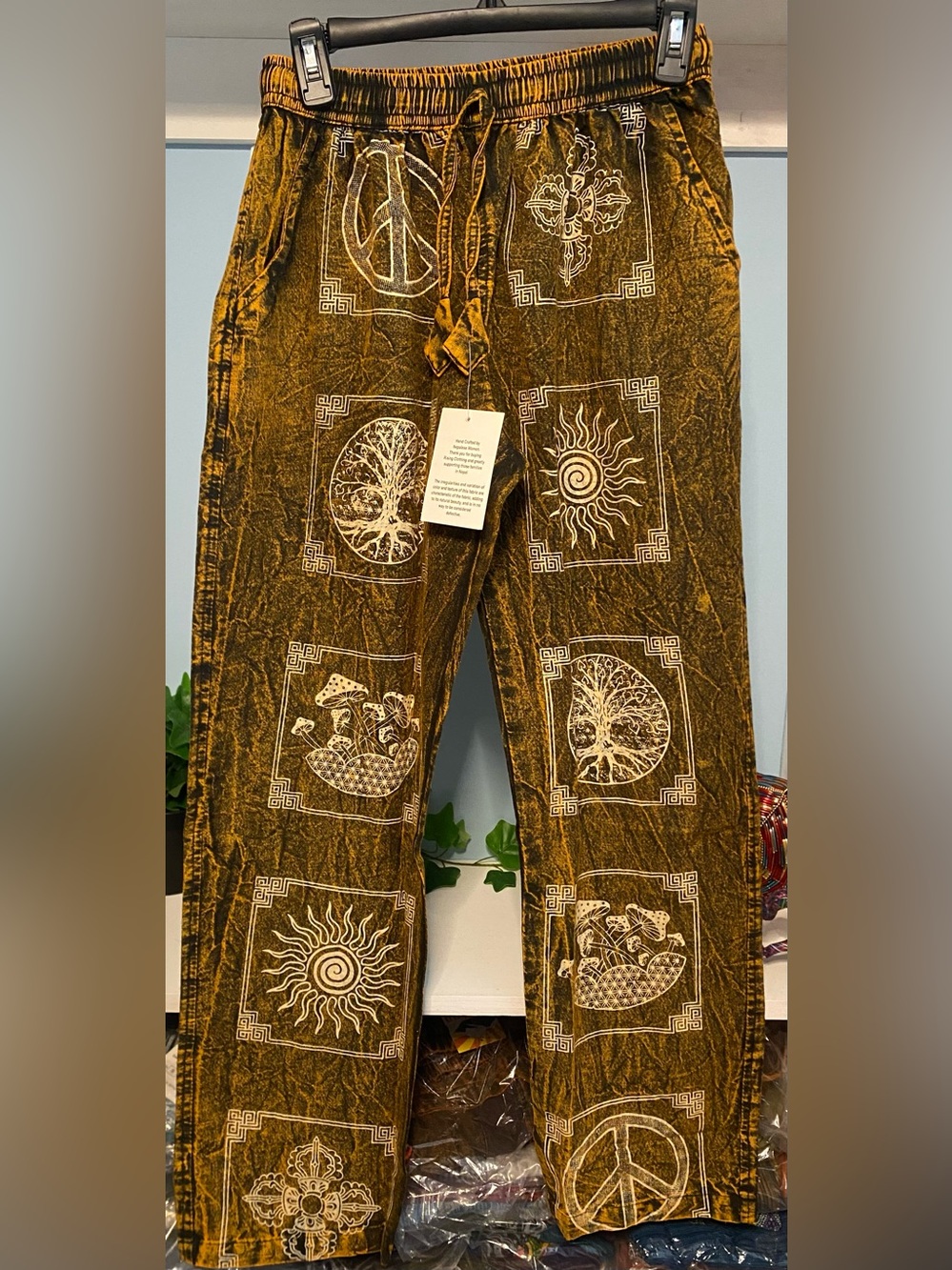 Boho Kantha Shades of Brown & White Design Detail Patchwork Handmade Pants